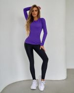 Workout Top Round Purple